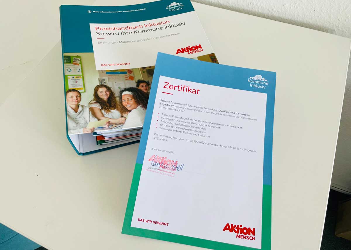 Zertfikat der Aktion Mensch